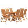 vidaXL Set mobilier de grădină, 9 piese, lemn masiv de acacia, 160-240 cm