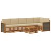 vidaXL Set canapea sectională cu pernă 6 pcs natural