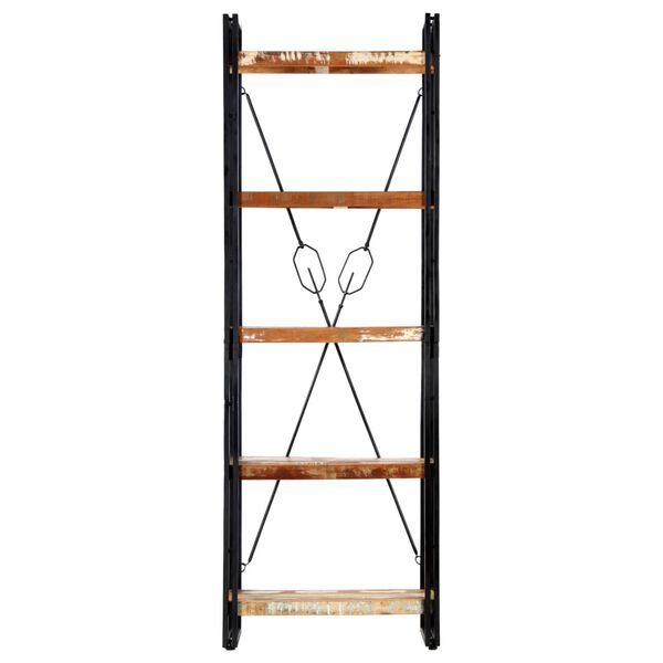 vidaXL Bibliotecă cu 5 rafturi, 60 x 30 x 180 cm, lemn masiv reciclat
