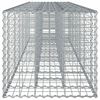 vidaXL Pat ridicat din gabion 2 pcs Argintiu 260 x 60 x 55 cm