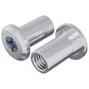 vidaXL Bucșa cu Blocare 2 buc. Argintiu M6 x 15 mm Oțel