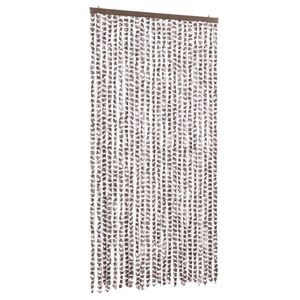 vidaXL Perdea pentru insecte, gri taupe și alb, 100x200 cm, chenille