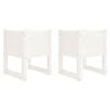 vidaXL Jardiniere, 2 buc., alb, 40x40x52,5 cm, lemn masiv de pin