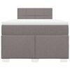 vidaXL Pat box spring cu saltea, taupe, 120x190 cm material textil