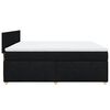 vidaXL Pat box spring cu saltea, negru, 180x200 cm, catifea