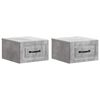 vidaXL Dulap de noapte suspendat 2 buc. Gri Beton 34,5 x 33 x 20 cm