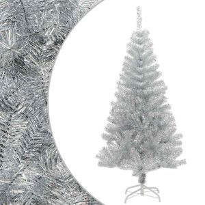 vidaXL Pom de Crăciun artificial cu suport, argintiu, 150 cm, PET