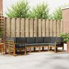 vidaXL Set de canapele de exterior cu pernă 7 pcs Natural și Antracit