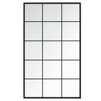 vidaXL Oglindă de perete,negru, 100 x 60 cm, metal
