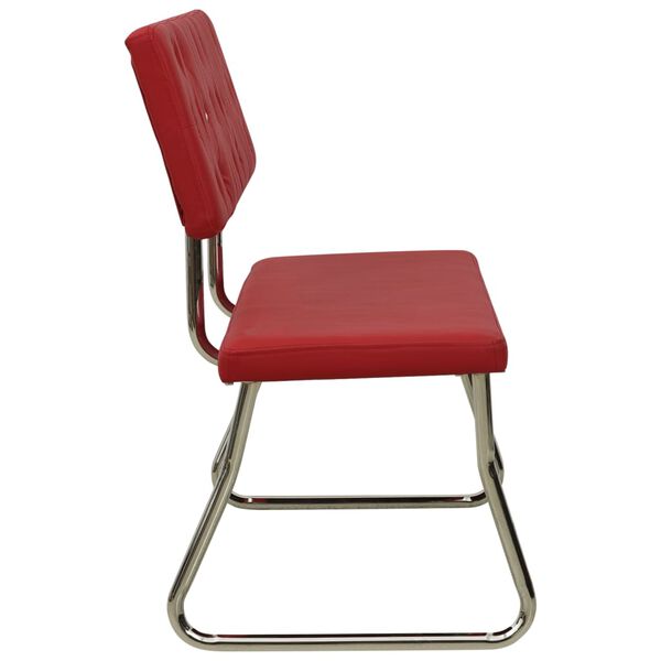 vidaXL Bancă, roșu vin, 110 cm, piele ecologică