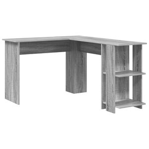 vidaXL Birou de colț Gri Sonoma Lemn prelucrat 140 x 113,5 x 75 cm
