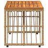vidaXL Masă de exterior natural 80 x 40 x 40 cm Oțel și Poliratan