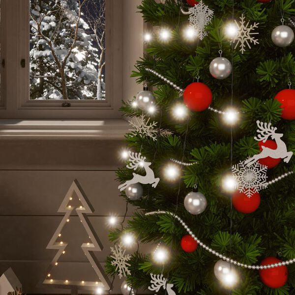 vidaXL Lumini solare feerice 2 buc.x200 LED alb rece interior/exterior