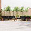 vidaXL Set de canapele de exterior cu pernă 9 pcs Natural și Negru