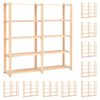 vidaXL Etajere cu 5 niveluri, 10 buc, 170x38x170 cm, pin masiv, 500 kg