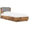 vidaXL Cadru de Pat cu Tăblie Lemn vechi 80 x 200 cm Lemn prelucrat
