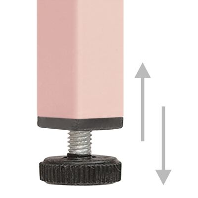 vidaXL Noptiere, 2 buc., roz, 35x35x51 cm, oțel