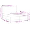vidaXL Pat cu arcuri cu headboard Gri &icirc;nchis și alb 180 x 200 cm
