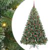 vidaXL Brad de Crăciun artificial cu 300 LED Verde 180 cm PE și PVC