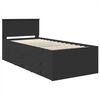 vidaXL Daybed cu sertar cu headboard Negru 90 x 200 cm Lemn compozit
