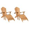 vidaXL Scaun Adirondack 2 pcs Maro 137 x 77 x 95 cm Lemn solid de tec