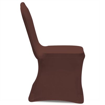 vidaXL Husă de scaun elastică, 6 buc., maro