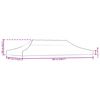 vidaXL Acoperiș pentru cort de petrecere, cărămiziu, 6 x 3 m, 270 g/m²