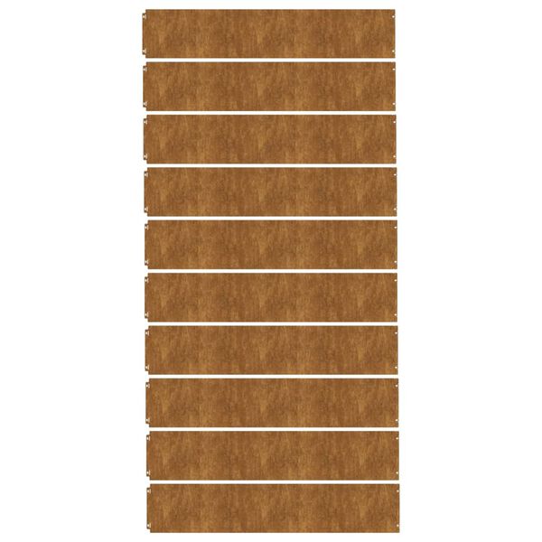 vidaXL Borduri de gazon 10 buc. 20x103 cm oțel Corten flexibil