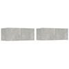 vidaXL Comode TV, 2 buc., gri beton, 80x30x30 cm, lemn compozit