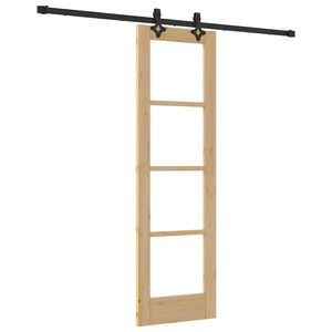 vidaXL Ușă glisantă ORKDAL Natural și Negru 61 x 198,5 cm