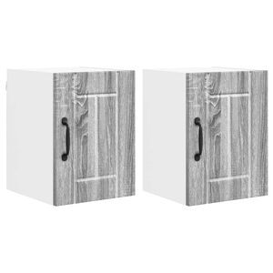 vidaXL Panou mașină de spălat vase Lucca 2 pcs Sonoma gri