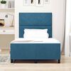 vidaXL Pat cu arcuri cu headboard Albastru &icirc;nchis 120 x 190 cm Catifea