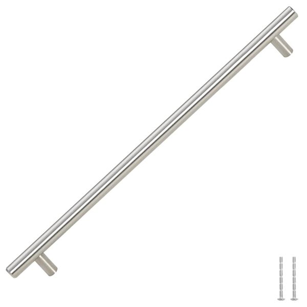 vidaXL M&acirc;nere de dulap, 5 buc., argintiu, 320 mm, oțel inoxidabil