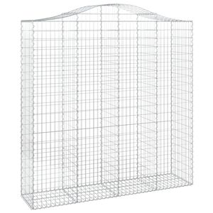 vidaXL Coș gabion arcuit 200x50x200/220 cm fier galvanizat