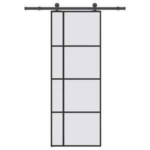 vidaXL Ușă glisantă cu set feronerie, 76x205 cm, sticlă ESG/aluminiu