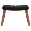 vidaXL Scaun de relaxare cu taburet, negru, catifea