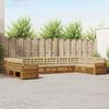 vidaXL Seturi de canapele 7 pcs Natural și Bej Lemn Solid de Acacia