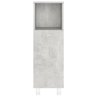 vidaXL Dulap de baie, gri beton, 30 x 30 x 95 cm, PAL