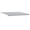 vidaXL Copertină retractabilă manual, antracit/alb, 450x300 cm