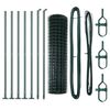 vidaXL Îngrădire cu stâlpi Verde 1 x 10 m Oțel
