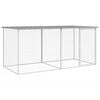 vidaXL Cușcă pentru găini cu acoperiș, gri deschis, 203x98x90 cm, oțel galvanizat