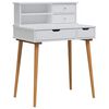 vidaXL Set de Dressing FAUSKE 2 buc. Alb 76 x 50 x 103,5 cm