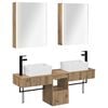 vidaXL Set dulap baie 5 pcs Stejar Artizanal 53 x 15,5 x 70 cm