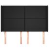 vidaXL Tăblie de pat cu aripioare, negru, 147x16x118/128 cm, piele eco
