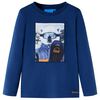 Tricou pentru copii cu m&acirc;neci lungi,, albastru jeans, 104