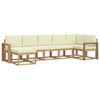 vidaXL Set de canapele de exterior 7 pcs Alb și crem Poliester