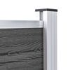 vidaXL Set de panouri de gard, negru, 526 x 105 cm, WPC