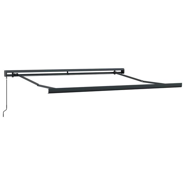 vidaXL Cortina Retractabilă Roșu și Alb 350 x 250 cm Stofă și Metal
