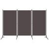 vidaXL Paravan de cameră cu 3 panouri, antracit, 260 x 180 cm, textil