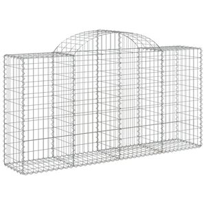 vidaXL Coș gabion arcuit 200x50x100/120 cm fier galvanizat